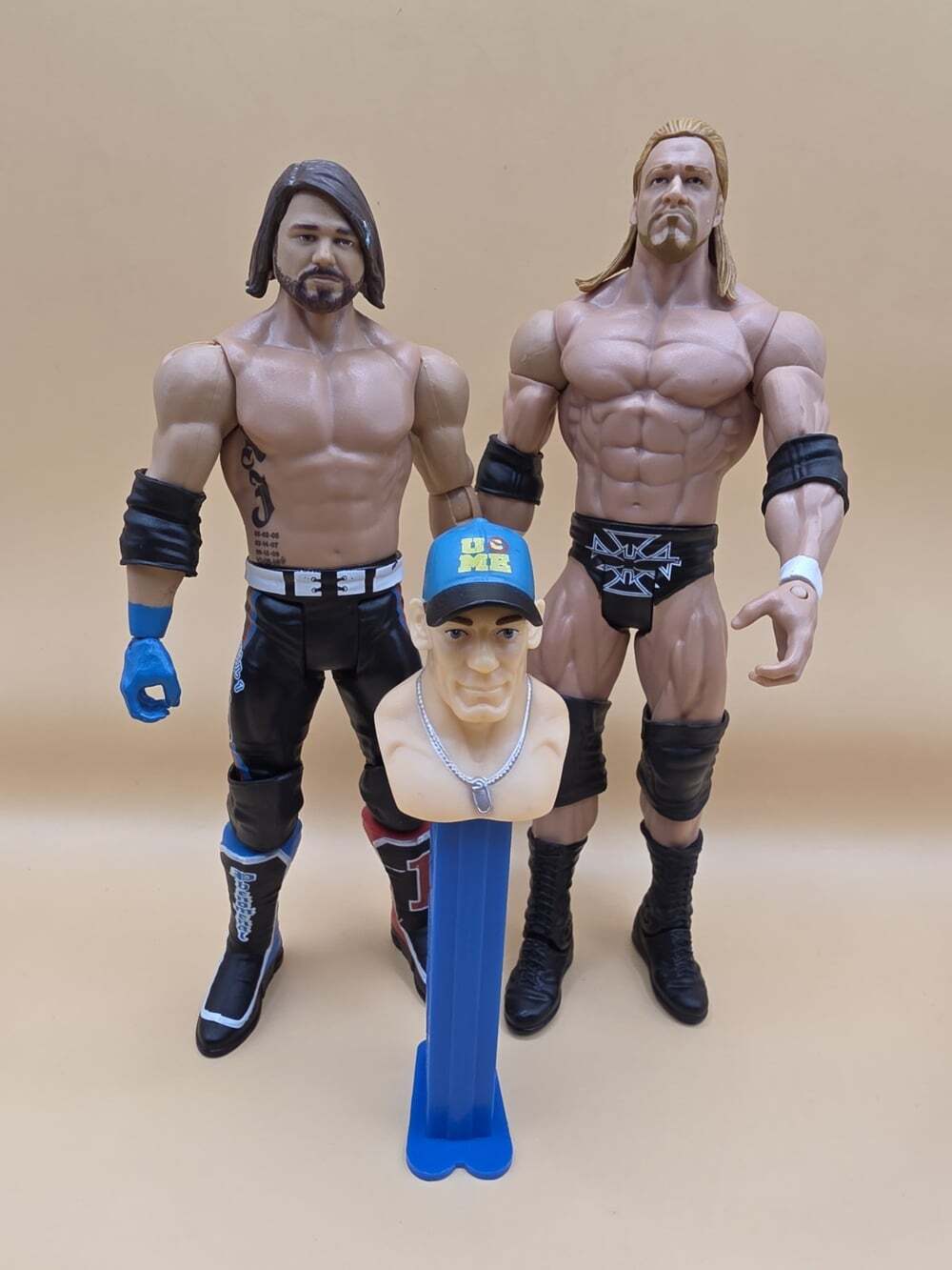 WWE Lot 2010 Triple H 2017 AJ Styles John Cena PEZ Wrestling Figures